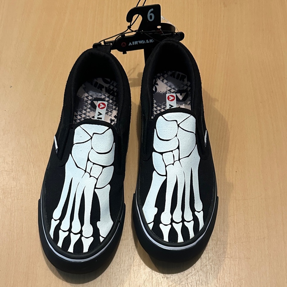 Airwalk Black and White Skeleton Sneakers